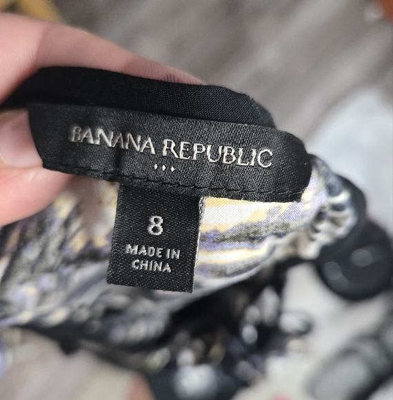 Banana Republic Printed Colorblock Jumpsuit  Sz 8 Skinny Fit Pockets - Picture 7 of 12